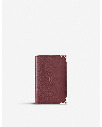 Cartier Must De Leather Card Holder - Red