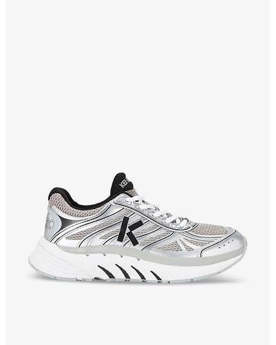 KENZO Pace Runner Brand-embellished Mesh And Shell Low-top Sneakers - White