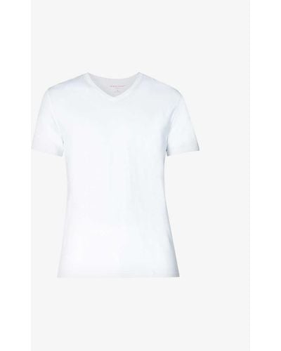 Derek Rose Basel Stretch-jersey T-shirt - White