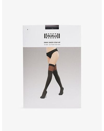 Wolford Over-knee Sheer Stretch-woven Stockings - White