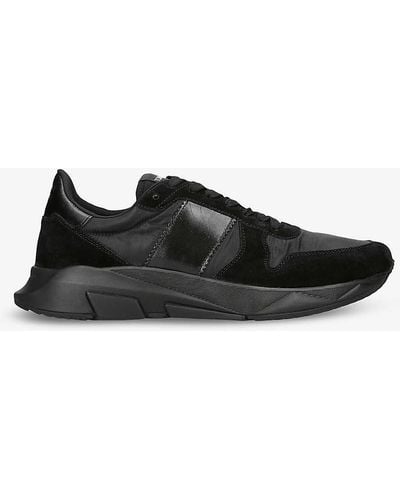 Tom Ford jagga Panelled Leather Low-top Trainers - Black
