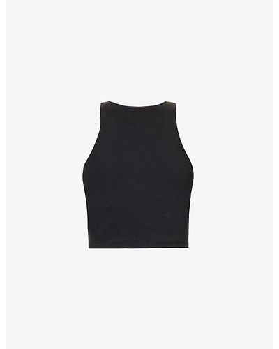 Eberjey Luxe Sleeveless Stretch-cotton Top - Black