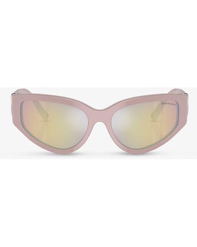 Tiffany & Co. Tf4217 Irregular-frame Acetate Sunglasses - White