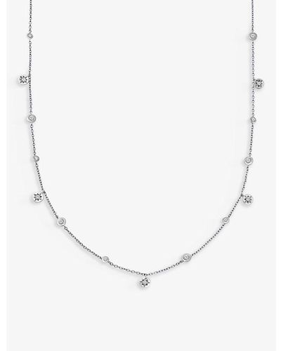 Astley Clarke Polaris North Star Station Sterling Silver And White Sapphire Necklace - Natural