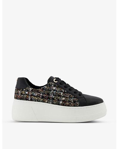 Dune Episode Flatform Woven Low-top Trainers - Black