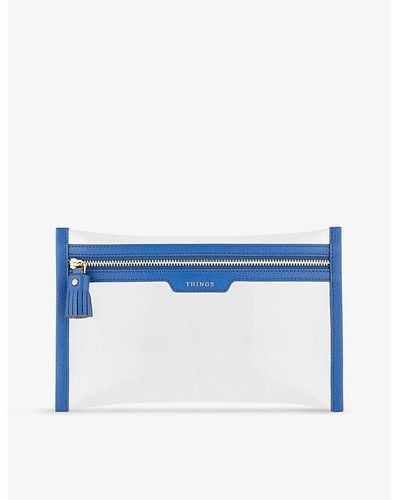 Anya Hindmarch Things Loose-pocket Woven Pouch - Blue