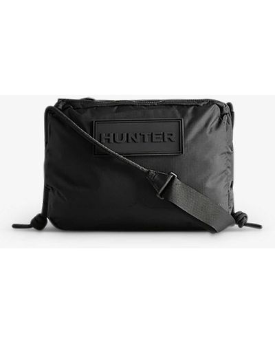 HUNTER Travel Branded Recycled-nylon Cross-body Bag - Black
