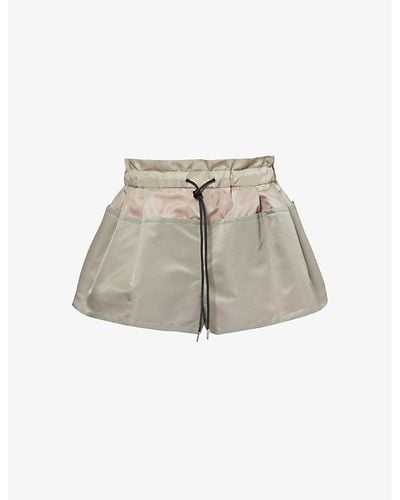 Sacai Drawstring-waistband Mid-rise Shell Shorts - White