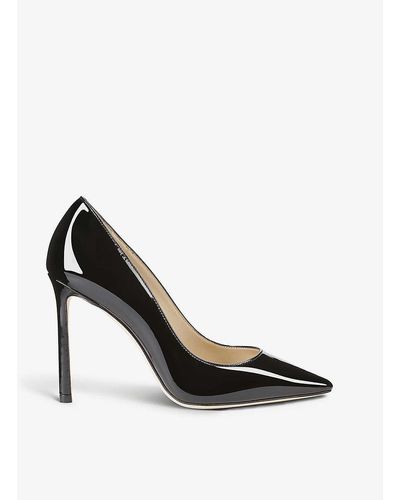 Jimmy Choo Romy 100 Patent-leather Courts - Black