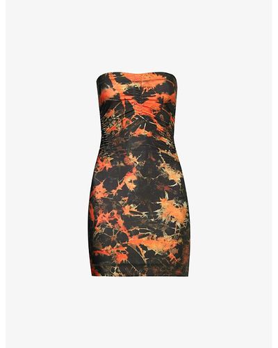 KNWLS Skinn Abstract-pattern Stretch-woven Mini Dress - Multicolor