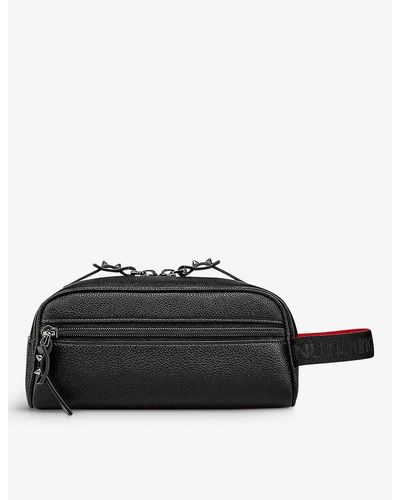 Christian Louboutin Blaster Spike-embellished Leather Pouch - Black