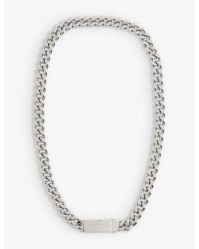 DSquared² Brand-engraved Brass Necklace - Metallic