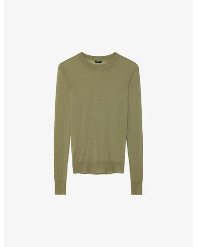 JOSEPH Cashair Round-neck Cashmere Sweater - Green