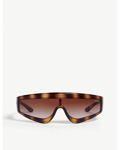 Vogue Zoom-in Visor-frame Sunglasses - Brown