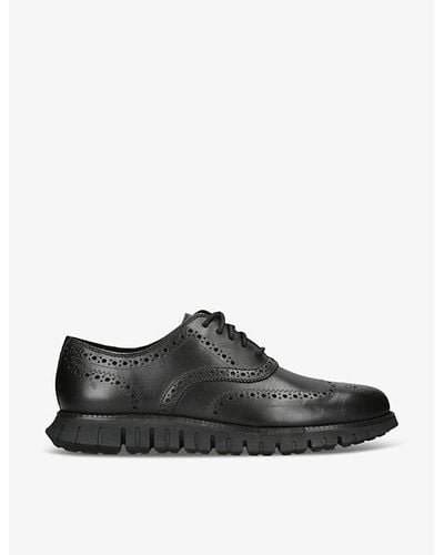 Cole Haan Zerøgrand Wingtip Leather Oxford Shoes - Black