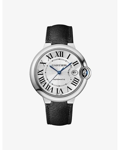 Cartier Crwsbb0063 Ballon Bleu De Stainless- And Leather Automatic Watch - White