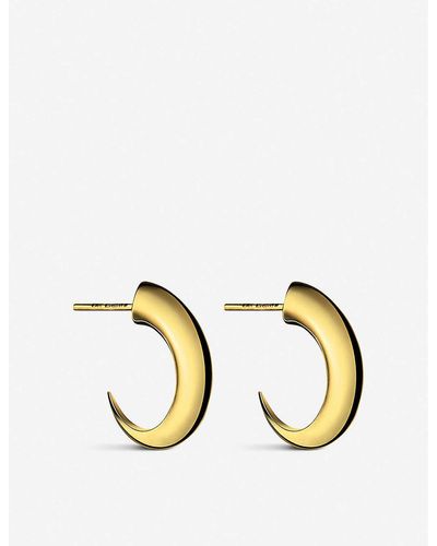 Shaun Leane Cat Claw Medium Gold-plated Vermeil Silver Hoop Earrings - Metallic