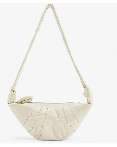 Lemaire Croissant Small Coated-cotton Cross-body Bag - White