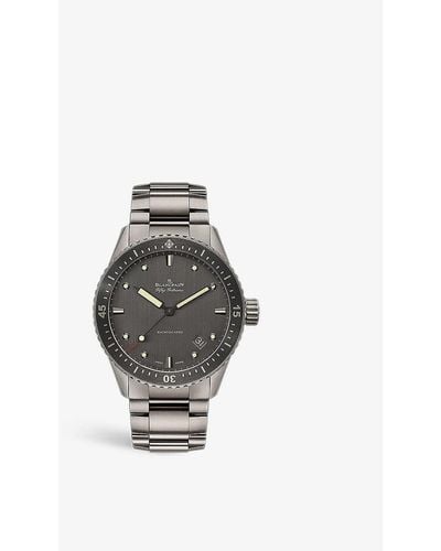 Blancpain 5000 1210 98s Fifty Fathoms Titanium Automatic Watch - Grey