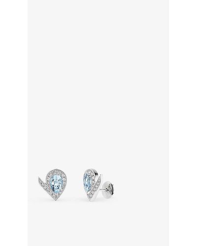 Chaumet Joséphine Aigrette 22ct White-gold, 0.35ct Brilliant-cut Diamond And 1.2ct Pear-cut Earrings