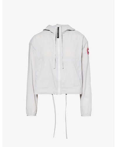 Canada Goose Kaslo Brand-patch Hooded Shell Jacket - White