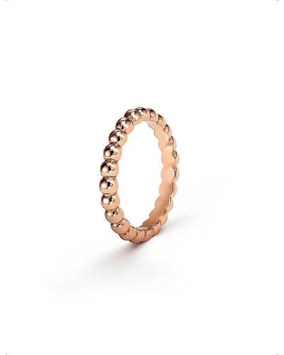 Van Cleef & Arpels Perlée 18ct Rose-gold Ring - White