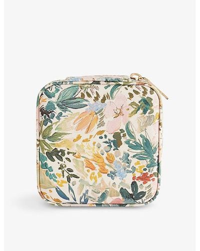 Ted Baker Beksia Floral Faux-leather Jewelry Case - Metallic