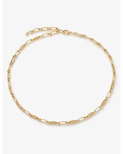 Astley Clarke Celestial Orbit 18ct Yellow Gold-plated Vermeil Sterling Silver And Sapphire Necklace - Natural
