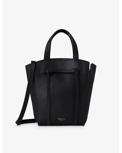 Mulberry Clovelly Mini Leather Tote Bag - Black