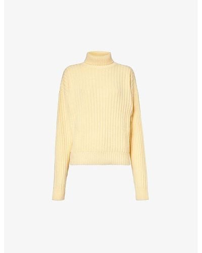 Fear Of God Essentials Turtleneck Woven-blend Sweater - Yellow