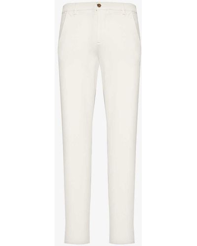 7 For All Mankind Travel Regular-fit Tapered Stretch-jersey Trousers - White