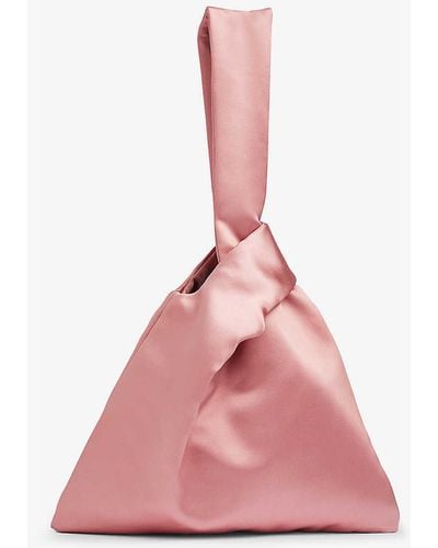 LK Bennett Taylor Loop-through Satin Handbag - Pink