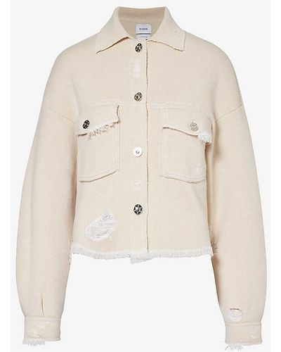 Barrie Flap-pocket Regular-fit Cashmere And Cotton-blend Jacket - White