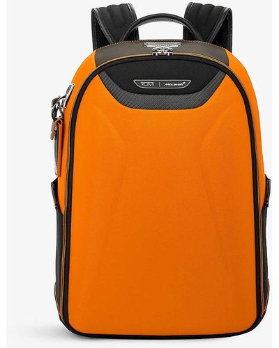 Tumi orange backpack top