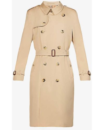 Burberry Belted Double Breasted Trench Coat in Natural for Men