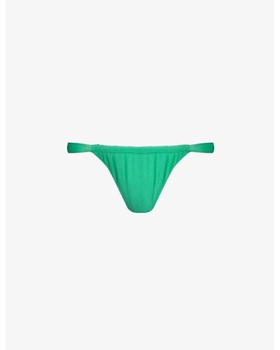 Faithfull The Brand Andez Recycled Polyamide Blend Bikini Bottoms - Green