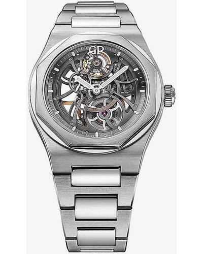 Girard-Perregaux 81015-11-001-11a Laureato Skeleton Stainless Steel Automatic Watch - White