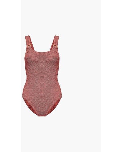 Hunza G Domino Scoop-neck Swimsuit - Red