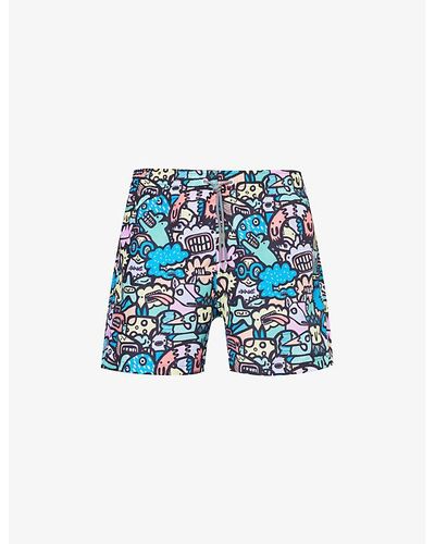 Boardies Monsters Recycled-polyester Swim Shorts - Blue