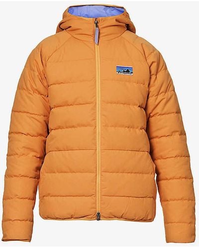 Patagonia 50th Anniversary High-neck Quilted Regular-fit Cotton-down Jacket - Orange