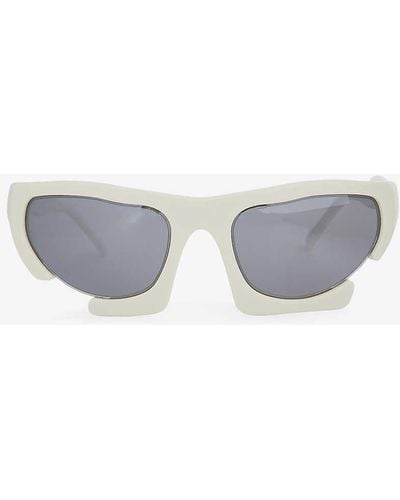 HELIOT EMIL Axially Rectangle-frame Polyurethane Sunglasses - White