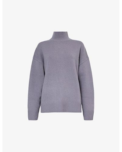 Samsøe & Samsøe Keik High-neck Wool Sweater - Purple