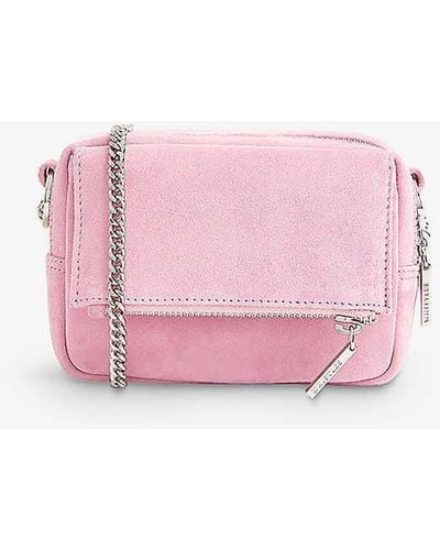Whistles Bibi Chain-strap Suede Mini Shoulder Bag - Pink