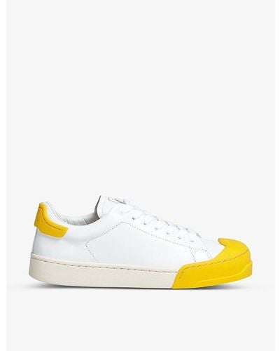 Marni Dada Bumper Toe-cap Leather Sneakers - Yellow