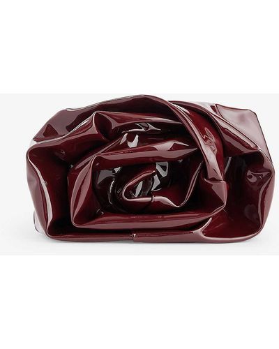 Burberry Rose Patent-leather Clutch Bag - Red