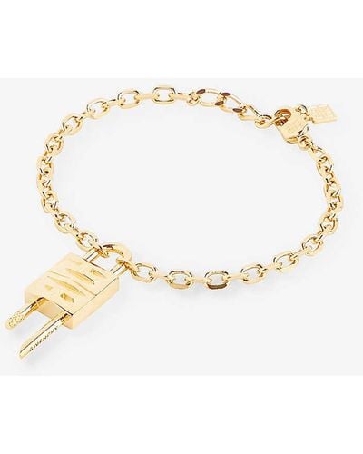 Givenchy Brand-emblem Brass Bracelet - Natural