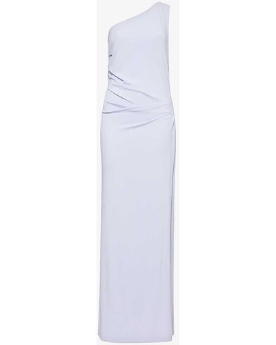 Viktoria & Woods Mythology Asymmetric-neck Woven Maxi Dress - White