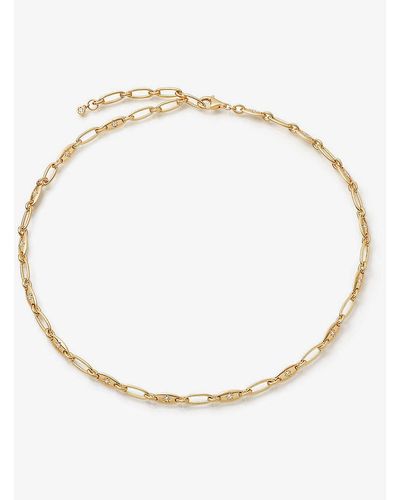 Astley Clarke Celestial Orbit 18ct Yellow Gold-plated Vermeil Sterling Silver And Sapphire Necklace - Natural