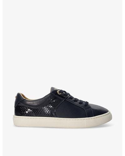 Dune Elodic Faux-leather Low-top Trainers - Blue