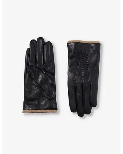 Dents Lorraine Leather Gloves - Black